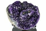 Sparkling Amethyst Geode With Metal Stand - Uruguay #368391-3